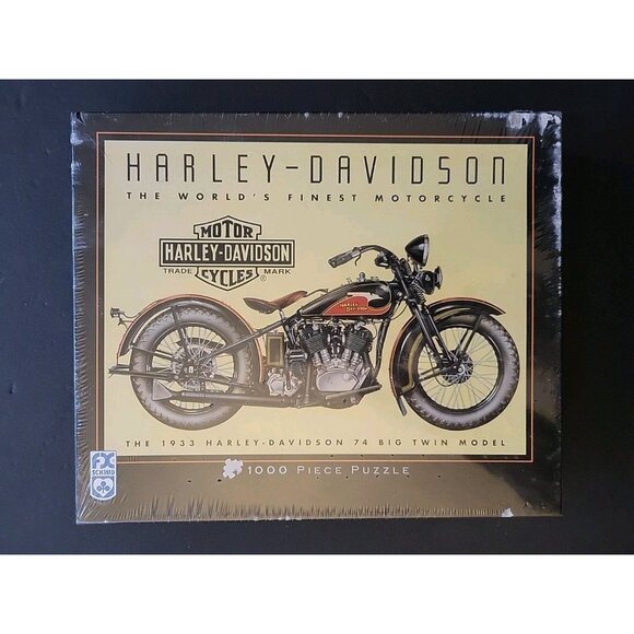 FX Schmid Harley Davidson HD 1933 74 Big Twin Model 1000 Piece Jigsaw Puzzle NEW - Picture 1 of 6